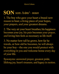 Kin & Culture Son Definition T-Shirt